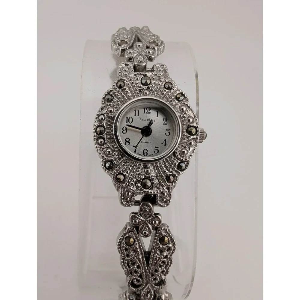 Pierre Nicol Women's Watch 24mm Silver Tone Marcasite 7
